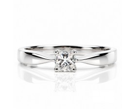 Диамант Принцес  Годежен Пръстен  18К Бяло Злато Bloom Jewellery